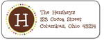 Queen Bee Personalized Return Address Labels - Circle Initial (LBL-17)
